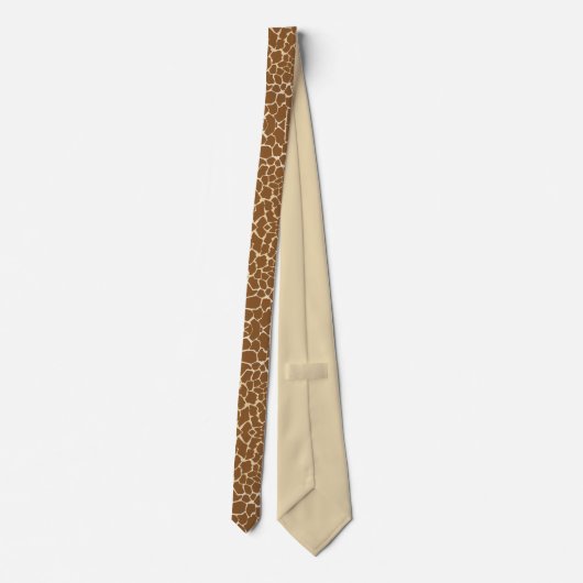 Giraffe Fur Muster Print Krawatte (Rückseite)