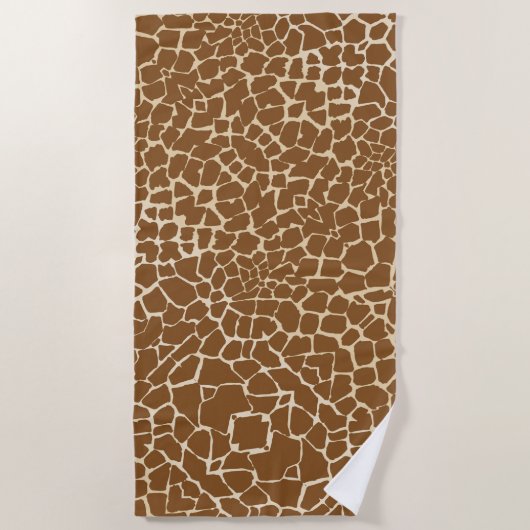 Giraffe Fur Muster Print Strandtuch (Vorderseite)