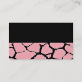 Giraffe-Fur-Muster-Visitenkarte Visitenkarte (Rückseite)