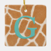 Giraffe für Personalisierte Monogramm- und Nachric Keramikornament (Vorderseite)