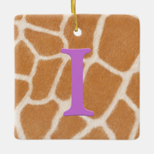 Giraffe für Personalisiertes Monogramm und Meldung Keramikornament