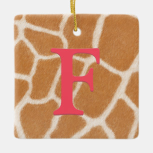 Giraffe für Personalisiertes Monogramm und Nachric Keramikornament