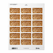 Giraffe Fur Print Adressaufkleber (Vorne)