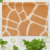 Giraffe Fur realistische Exotic Animal Print Luxus Geschirrtuch (Gefaltet)