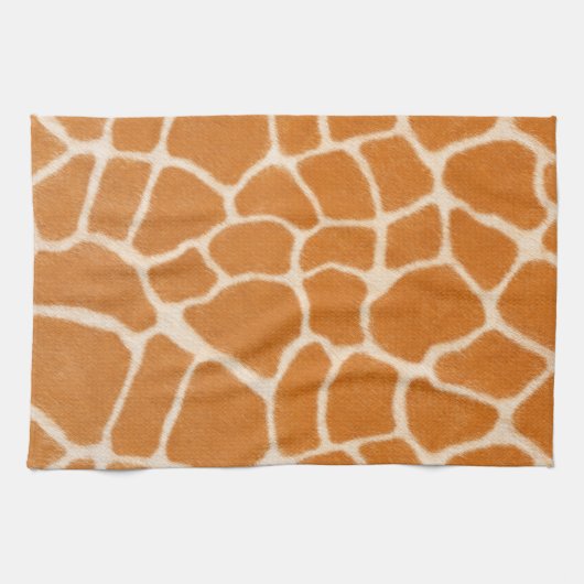 Giraffe Fur realistische Exotic Animal Print Luxus Geschirrtuch (Horizontal)
