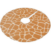 Giraffe Fur realistische Exotic Animal Print Luxus Polyester Weihnachtsbaumdecke (Schrägansicht)