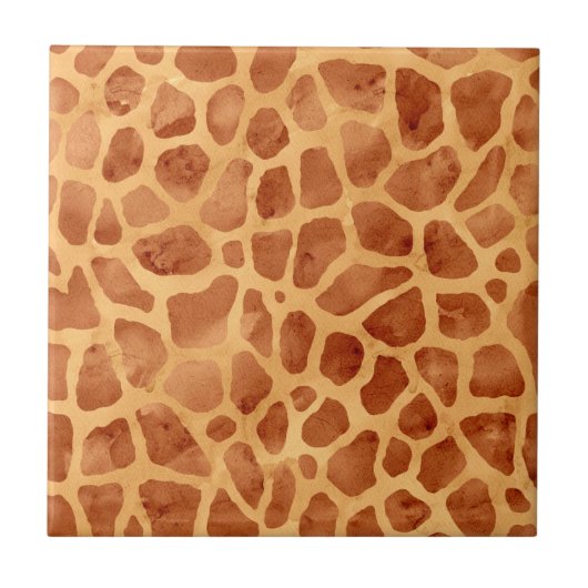 Giraffe für Wasserfarben Print Fliese (Vorderseite)