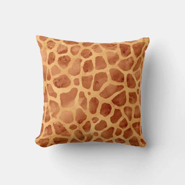 Giraffe für Wasserfarben Print Kissen (Vorderseite)