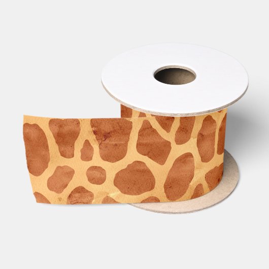 Giraffe für Wasserfarben Print Satinband (Spule)
