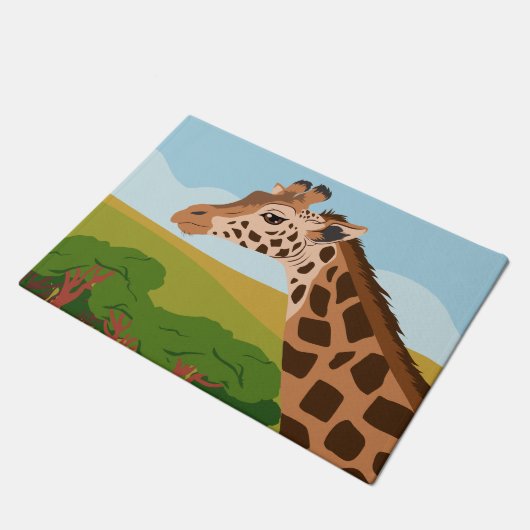 Giraffe Fußmatte (Schrägansicht)