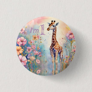 Giraffe Garden Pastel Button