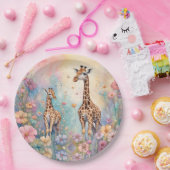 Giraffe Garden Pastel Pappteller (Party)