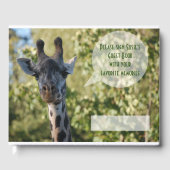 Giraffe Gästebuch (Vorderseite)