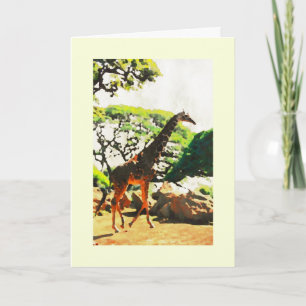 Giraffe Geburtskarte Karte