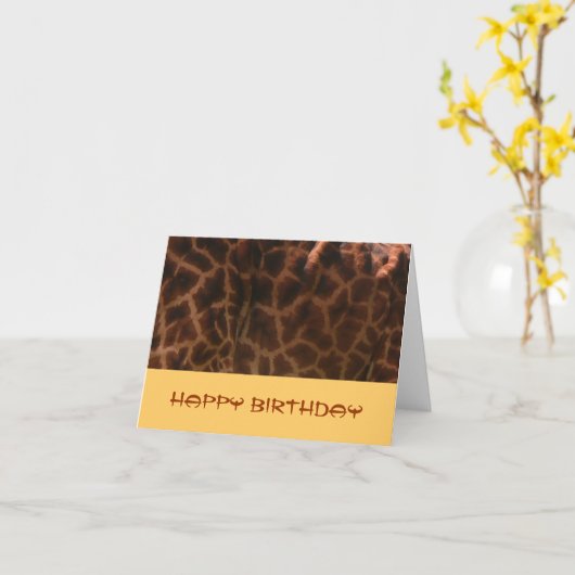 Giraffe Geburtskarte Karte (Gelbe Blume)