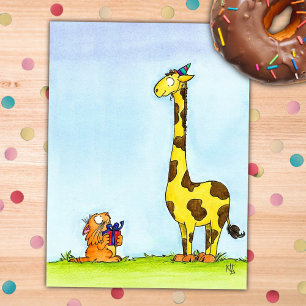 GIRAFFE GEBURTSTAG Postkarte von Nicole Janes