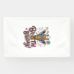 Giraffe-Geburtstags-Shirt mit Vintage-Gravur_1 Banner