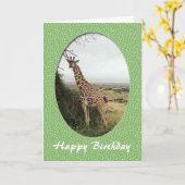 Giraffe Geburtstagskarte Karte (Gelbe Blume)