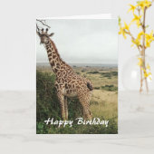 Giraffe Geburtstagskarte Karte (Gelbe Blume)