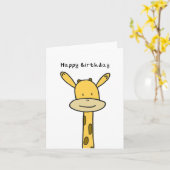 Giraffe Geburtstagskarte Karte (Gelbe Blume)