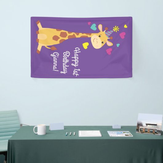 Giraffe Geburtstagsparty Banner (Messeveranstaltung)