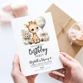 Giraffe Geburtstagsparty Einladung