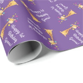 Giraffe Geburtstagsparty Geschenkpapier (Rolleneckpunkt)