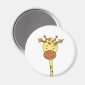 Giraffe gegenüber nach vorn. Cartoon. Magnet (Vorderseite/Rückseite)
