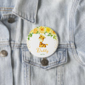Giraffe Gelbe Blumen Papa Wird Vater Button (Beispiel)