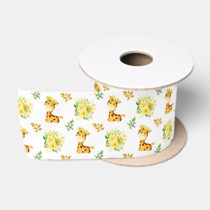 Giraffe Gelbe Blumenblüten Satinband