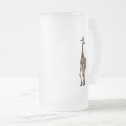 Giraffe genannte Spitze-Spitzen-Tasse.! Mattglas Bierglas (VorderseiteRechts)