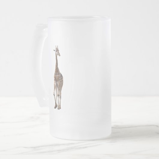 Giraffe genannte Spitze-Spitzen-Tasse.! Mattglas Bierglas (Vorderseite Links)