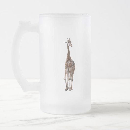 Giraffe genannte Spitze-Spitzen-Tasse.! Mattglas Bierglas (Links)