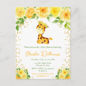 Giraffe Gender Neutral Baby Shower Postkarte (Vorderseite)