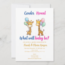 Giraffe Gender Reveal mit Balloons