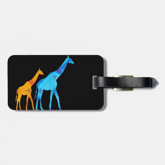 Giraffe Gepäckanhänger (Rückseite horizontal)