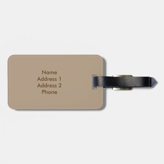 Giraffe Gepäckmarke Gepäckanhänger (Rückseite horizontal)