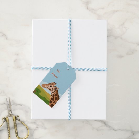 Giraffe Geschenkanhänger (Mit Garn)