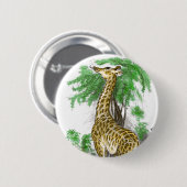Giraffe Geschenke Button (Vorne & Hinten)