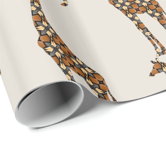 Giraffe Geschenkpapier (Rolleneckpunkt)