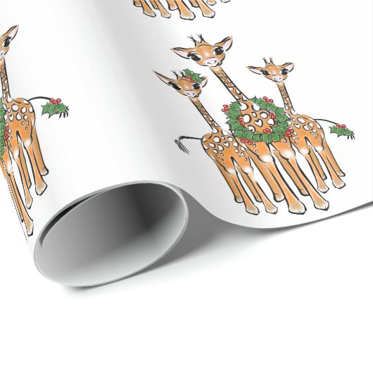 Giraffe Geschenkpapier (Rolleneckpunkt)