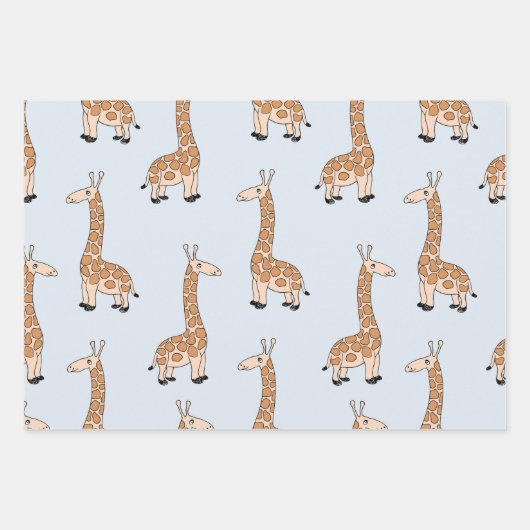 Giraffe Geschenkpapier Set (Vorderseite)
