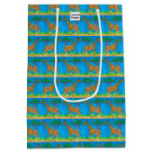 Giraffe - Geschenktasche Mittlere Geschenktüte (Rückseite)