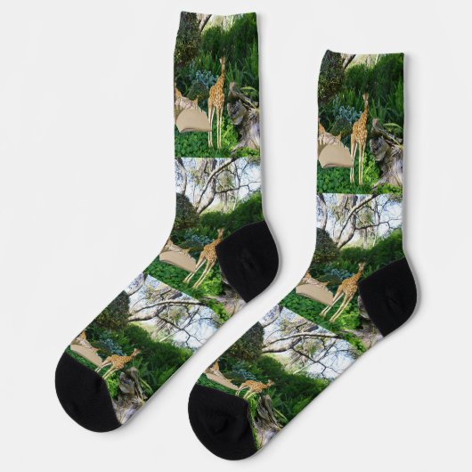 Giraffe-Geschichte Buchzeit, Crew-Socken Socken (Linkes Detail)