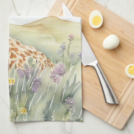 Giraffe Geschirrtuch (Viertel Falte)