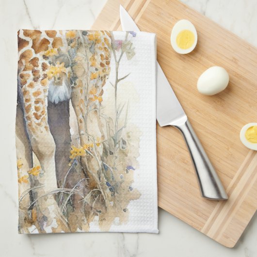 Giraffe Geschirrtuch (Viertel Falte)