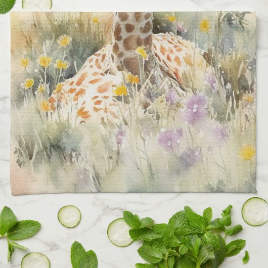 Giraffe Geschirrtuch (Gefaltet)