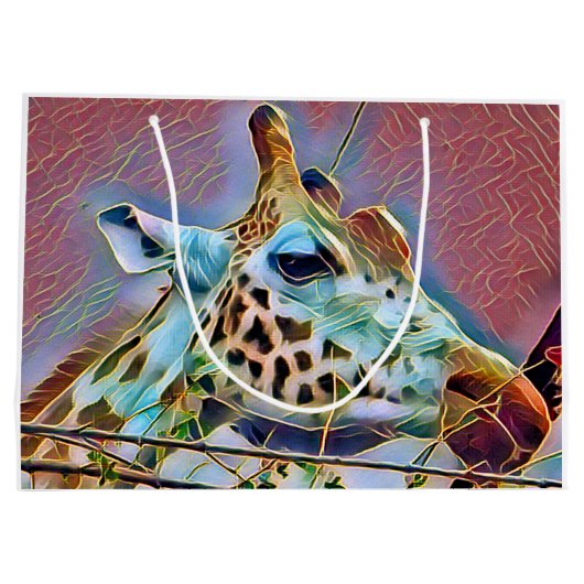 GIRAFFE GIFT BAG GROßE GESCHENKTÜTE (Rückseite)