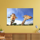 Giraffe (Giraffa camelopardalis) Leinwanddruck (Insitu (Wohnzimmer))