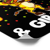 Giraffe Giraffes I Love Tacos And Giraffes Funny G Poster (Ecke)